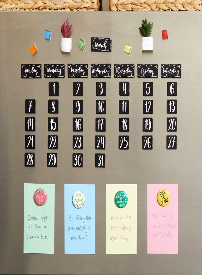 Juvale Magnetic Numbers for Whiteboard Calendar - Large Black, 50-Piece - Calendar Number Magnets & Magnetic Days & Months for Classroom Accessories - Image 2