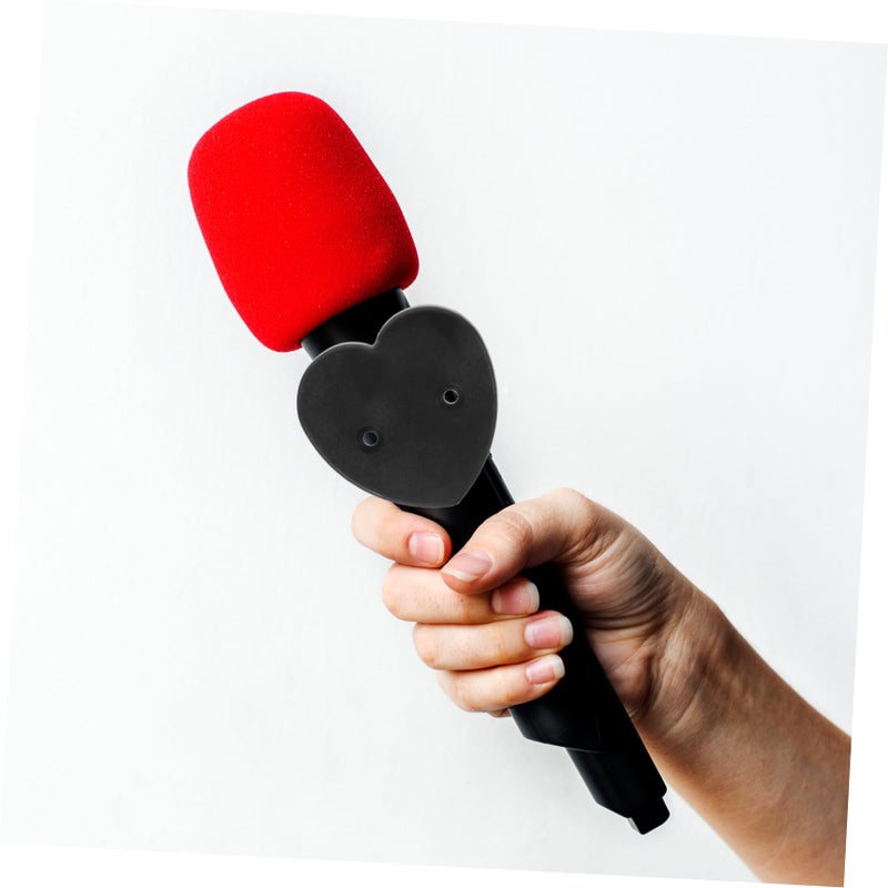 3Pcs Black Heart Shaped Microphone Clips Wireless Mic Holders Adhesive Backing - Image 5
