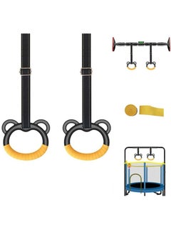 KANGAROO Kids Gymnastics Rings for Caldrin Exercise Indoor Gym Ring Kids Gymnastics Rings with Adjustable Straps  - Image 2