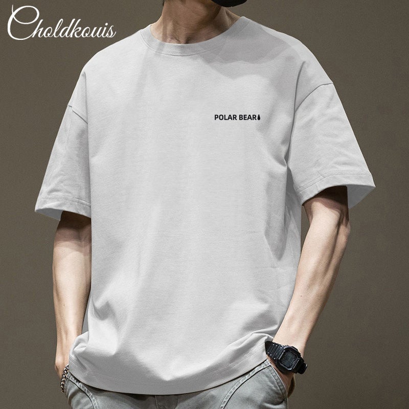 2025 Cotton T-Shirt Round Neck Short Sleeve Unisex Loose Plus Size Printed All-Match Casual Couple T-Shirt - Image 3