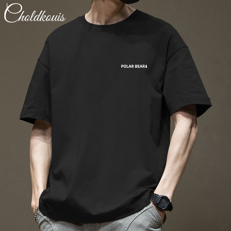 2025 Cotton T-Shirt Round Neck Short Sleeve Unisex Loose Plus Size Printed All-Match Casual Couple T-Shirt - Image 4
