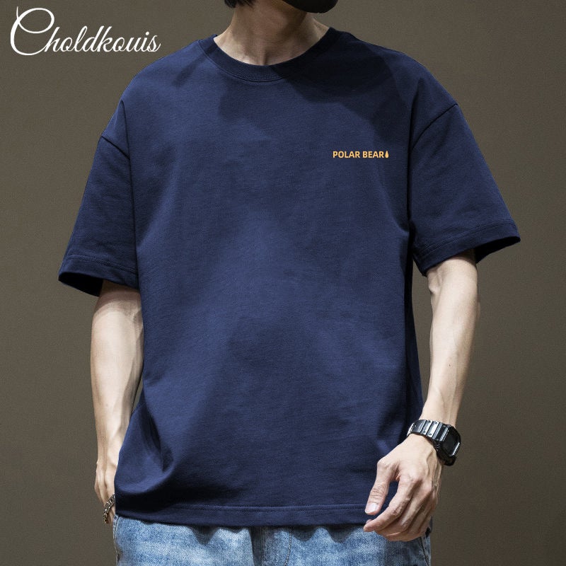 2025 Cotton T-Shirt Round Neck Short Sleeve Unisex Loose Plus Size Printed All-Match Casual Couple T-Shirt - Image 5