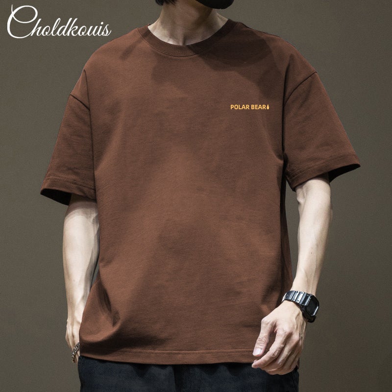 2025 Cotton T-Shirt Round Neck Short Sleeve Unisex Loose Plus Size Printed All-Match Casual Couple T-Shirt - Image 2