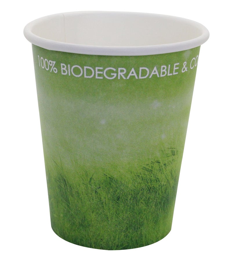 YesFresh 8oz Disposable Hot Beverage Paper Coffee Cups for Hot Liquid ChocolateJuicePartiesPicnicsBarbecuesTravel and Events 8 oz 100 CountGreen