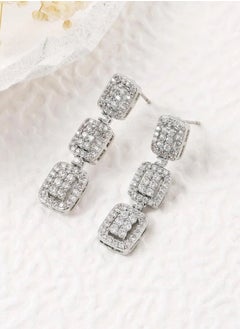 sixtyfour Trendy Earrings For Women Inlaid With Zirconia  - Image 2