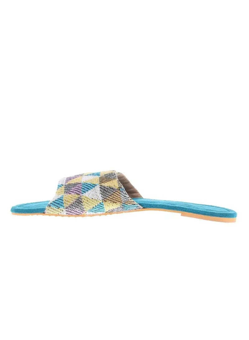 Mishkat Muzun Babouche Slippers for Women (Turquoise) - Image 1