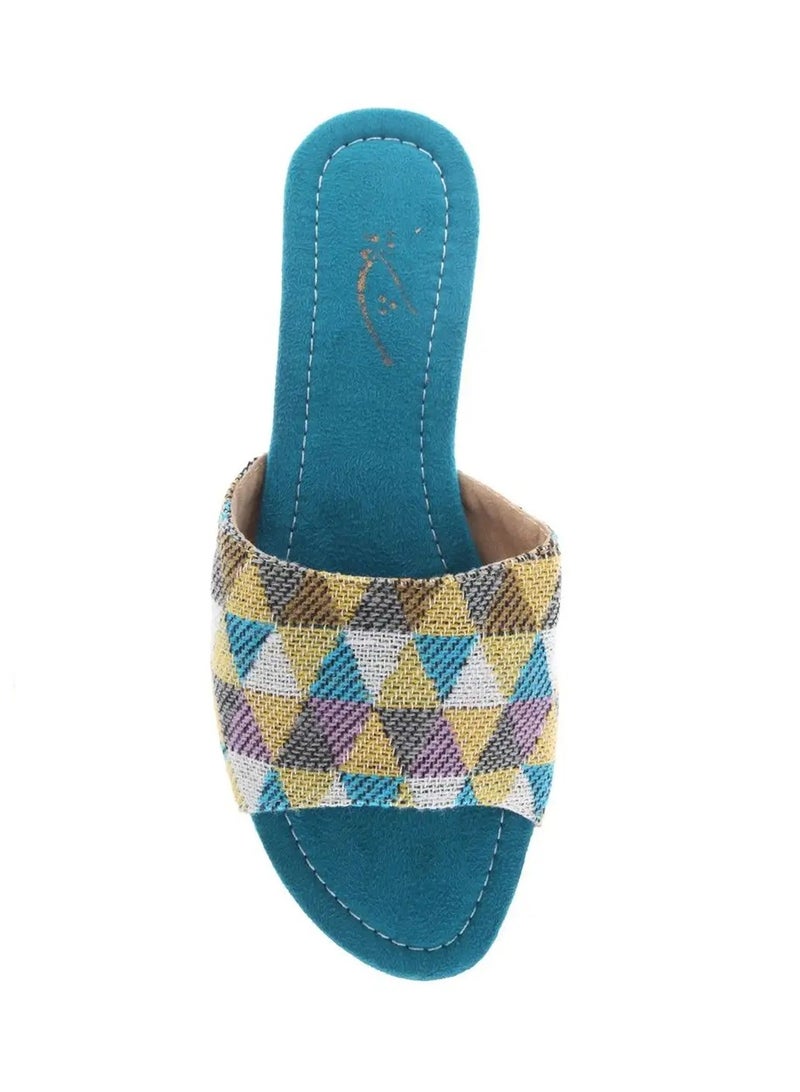 Mishkat Muzun Babouche Slippers for Women (Turquoise) - Image 3