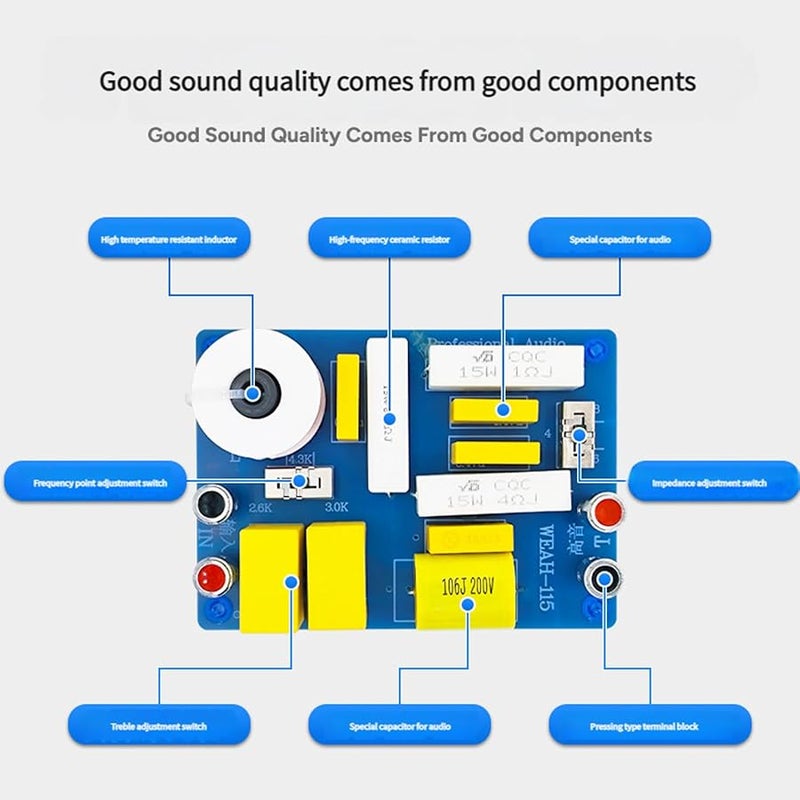 WEAH 115 شبكة مكبر صوت محسنة ملفات عالية النفاذية 8 6 4 أوم ممانعة - Image 5