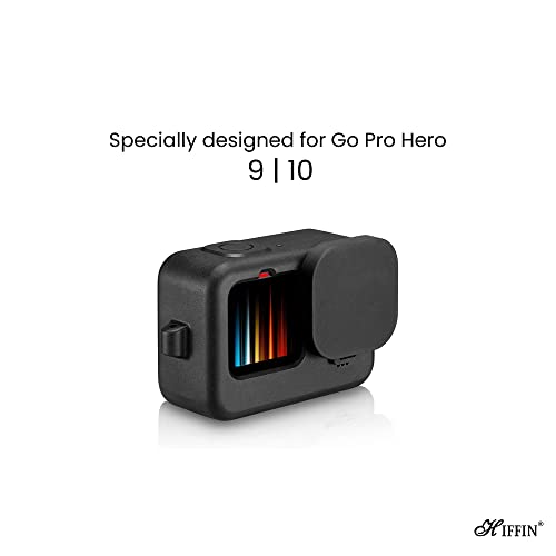 Hiffin Protective Silicone Sleeve Case + Lanyard Accessories Soft Rubber Frame Cover Protection for Go Pro Compatible with Go Pro Hero 9,10 Black Action Camera - Image 2