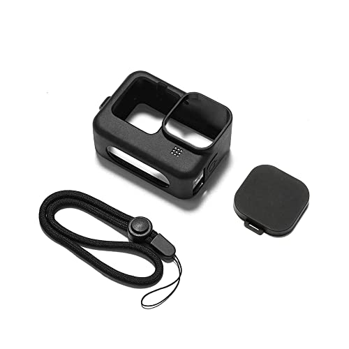 Hiffin Protective Silicone Sleeve Case + Lanyard Accessories Soft Rubber Frame Cover Protection for Go Pro Compatible with Go Pro Hero 9,10 Black Action Camera - Image 1
