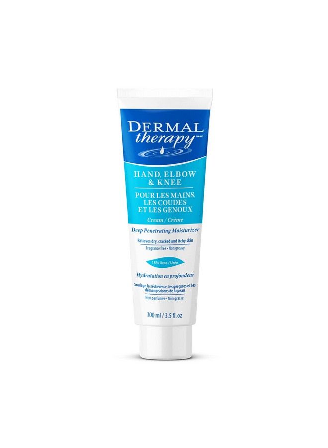 Hand Elbow Knee Cream Hydrating Treatment Relieves Dry Cracked Itchy Skin Resulting From Frequently Washedcleaned Hand 15%Urea And 6%Alpha Hydroxy Acids 3.5 Fl. Oz