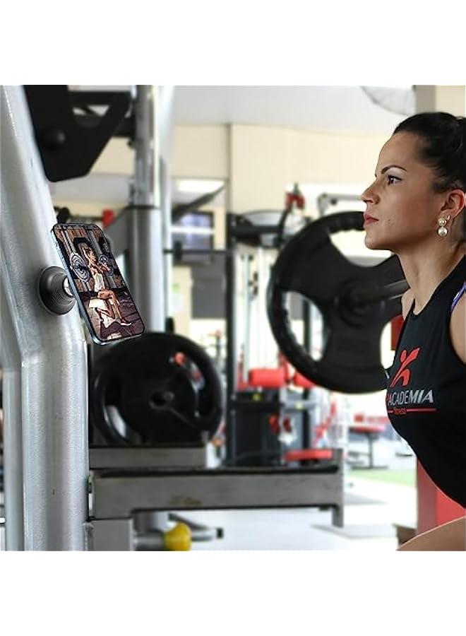 Gym Magnetic Phone Holder, 360° Adjustable Mount for Video Recording, Strong Magnet, Fits All Phones - Ideal for Gym, Car, Kitchen - Image 2