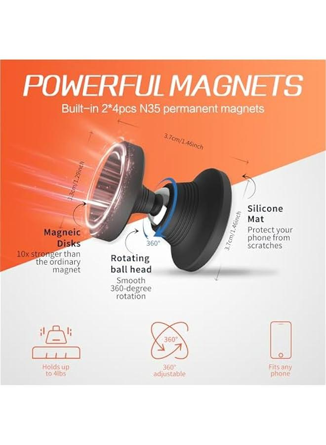 Gym Magnetic Phone Holder, 360° Adjustable Mount for Video Recording, Strong Magnet, Fits All Phones - Ideal for Gym, Car, Kitchen - Image 4