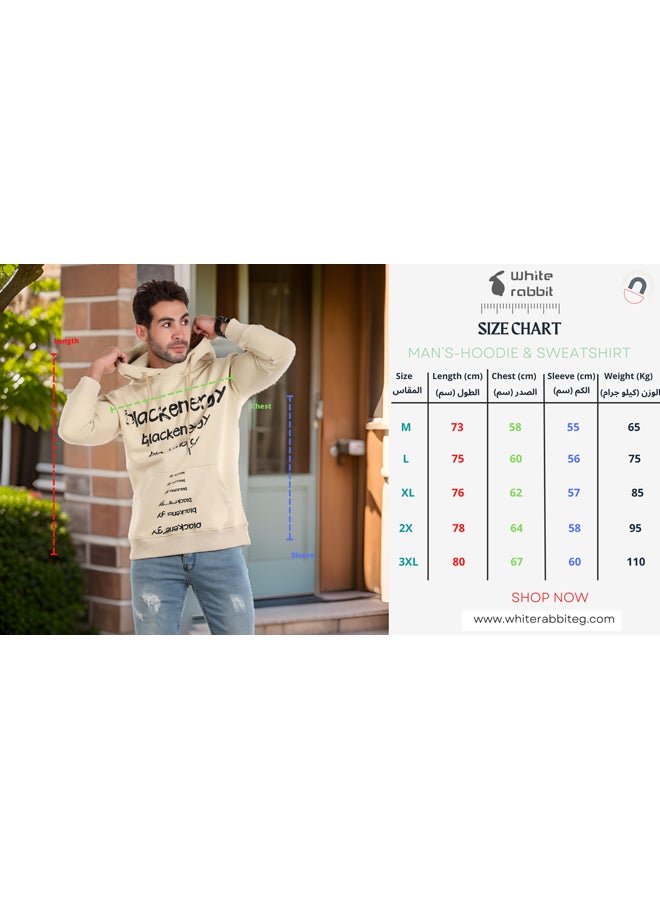 WHITE RABBIT Front Printed Hoodie - Image 5