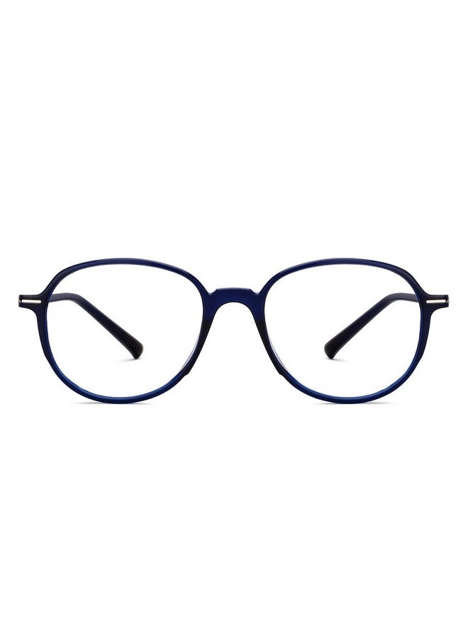 LENSKART BLU | Zero Power Blue Cut Computer Glasses | Anti Glare, Lightweight & Blocks Harmful Rays | UV Protection Specs | Blue | Men & Women | Medium | LB E14792 - Image 1