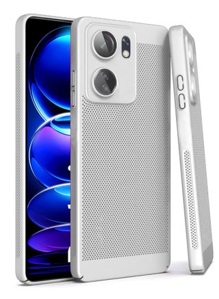 Heat Dissipation Case with Built in Camera Lens Protector Slim Fit Breathable Cooling Anti Fingerprint Hard PC Back Shockproof Cover For Xiaomi Redmi 13C 4G (White) - pzsku/ZDB7634F21BF6D70EF27DZ/45/_/1720887976/81daadf0-4da7-4d1e-bdc4-42b64b362c74