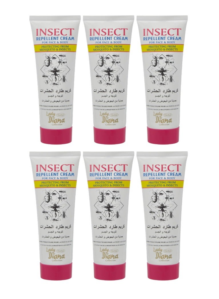 Lady Diana Insects Repellent Cream 100g 6PCS