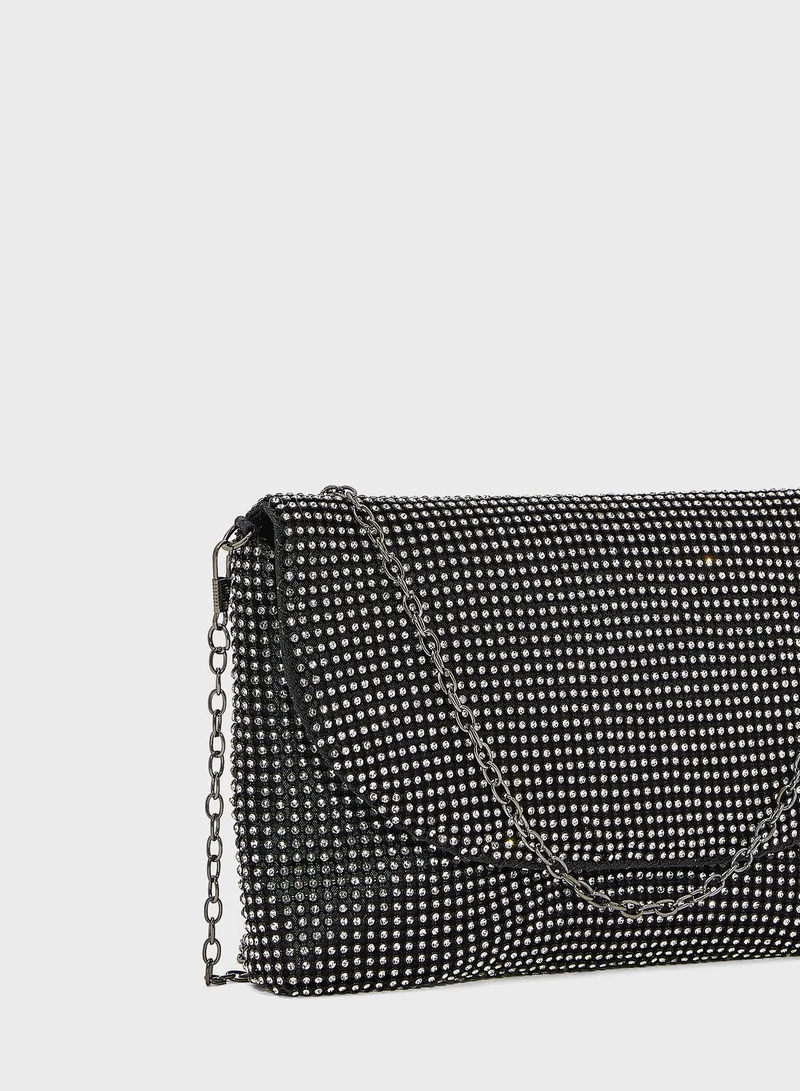 Namshi x Diamante Envelope Clutch Bag