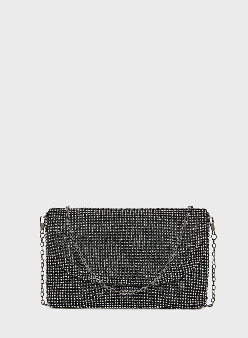 Namshi x Diamante Envelope Clutch Bag
