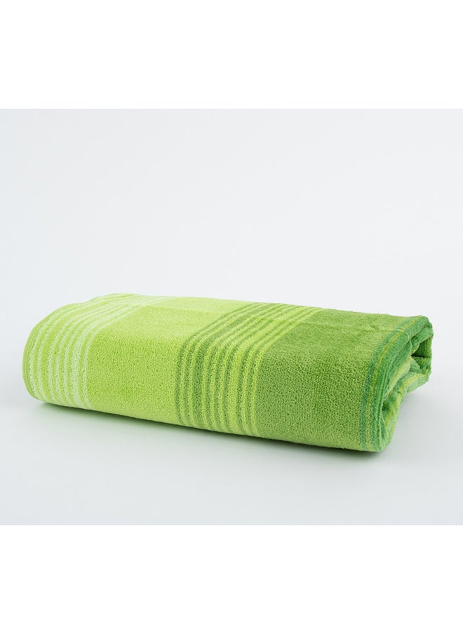 White Rose Towel Zooni 500 Gsm 100% Cotton-Pile To Pile Velor Stripe1 Hand  50X90 CmSoft Touch Extra Absorbent-Green  - Image 3