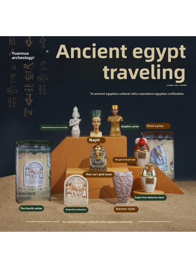 Generic - Ancient Egyptian Cultural Relics Hand-made Resin Simulation Desktop Ornaments Popular Science Props Pinot Archaeology Ancient Egypt Digging For Treasures-Color:On-site Version Of Ancient Egypt A - Image 1