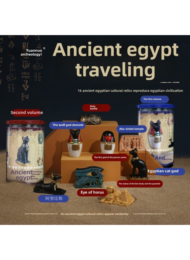 Generic - Ancient Egyptian Cultural Relics Hand-made Resin Simulation Desktop Ornaments Popular Science Props Pinot Archaeology Ancient Egypt Digging For Treasures-Color:On-site Version Of Ancient Egypt A - Image 1