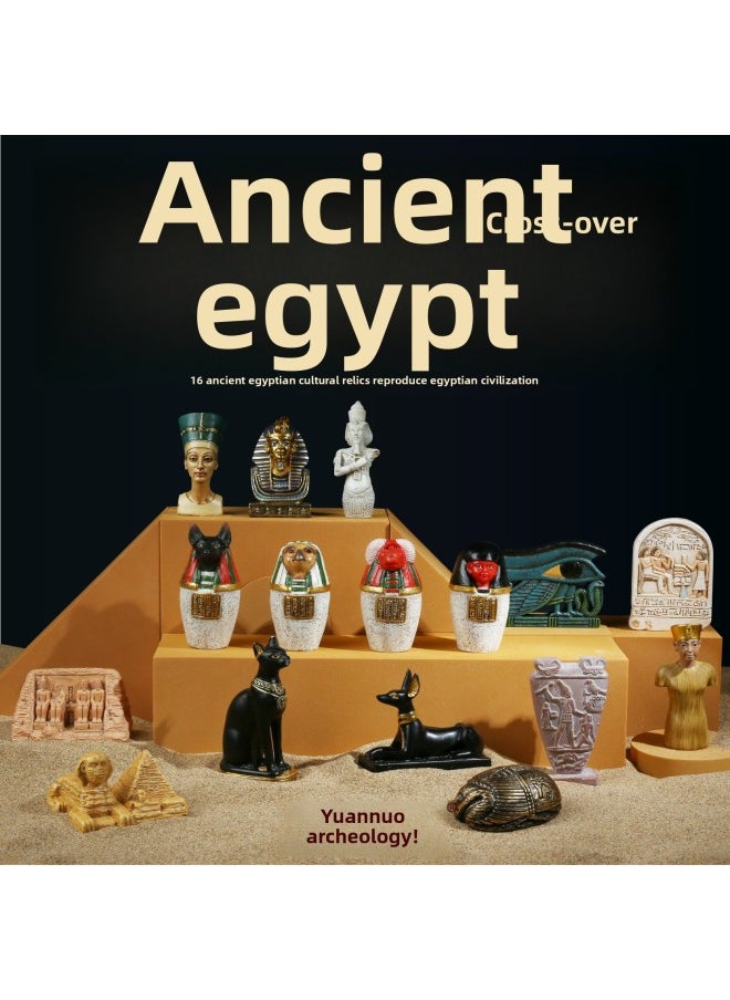 Generic - Ancient Egyptian Cultural Relics Hand-made Resin Simulation Desktop Ornaments Popular Science Props Pinot Archaeology Ancient Egypt Digging For Treasures-Color:On-site Version Of Ancient Egypt A - Image 1