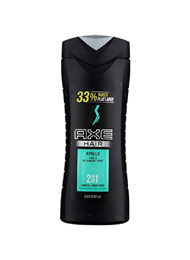 Axe Hair 2In1 Shampoo + Conditioner Apollo 16 Oz (Pack Of 2) - Image 2