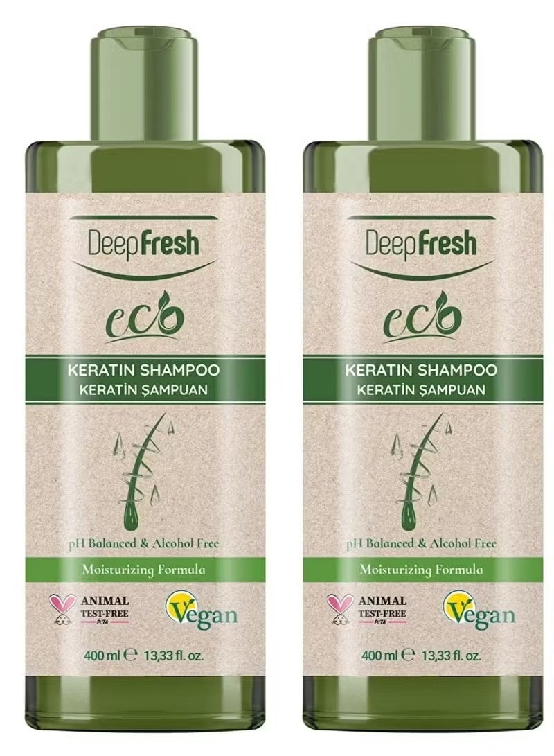 Two Pieces of Keratin Shampoo 400 ml