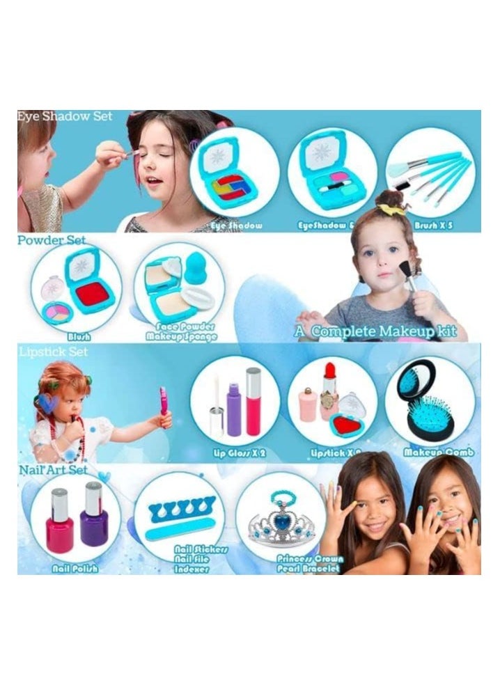 بلومنغ تايم مجموعة مكياج للأطفال للبنات، مجموعة مكياج فروزن  - Image 3
