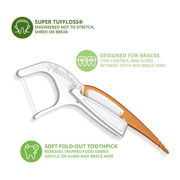 Plackers Orthopick Flosser for Braces, Pack of 2 (36 Flossers Each) - Image 3