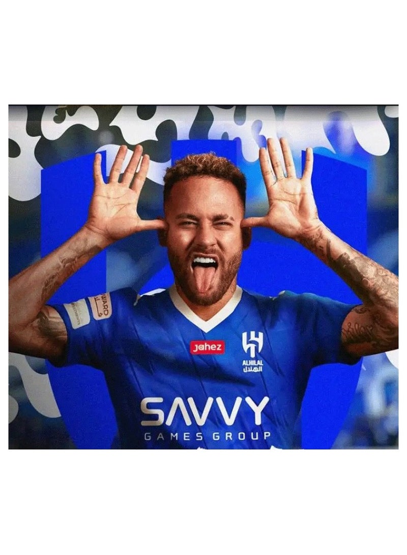 M MIAOYAN M MIAOYAN Neymar الرياض الهلال رقم 10 جيرسي مجموعة جيرسي لكرة القدم للأطفال قميص تدريب اللعبة  - Image 5