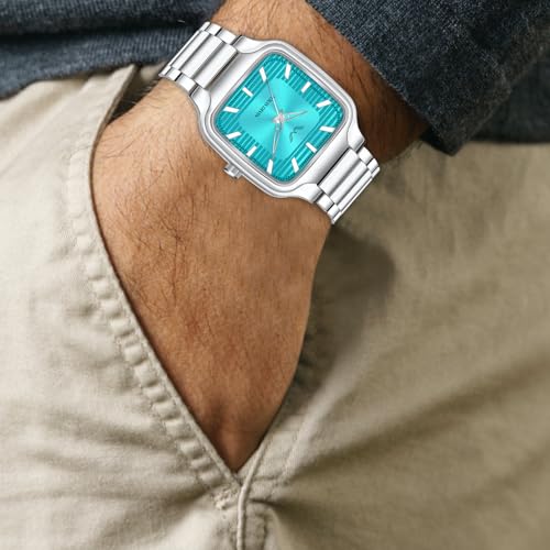 LOUIS DEVIN Steel Chain Analog Wrist Watch for Men (Blue Dial) | LD-GS069-BLU-CH - Image 2