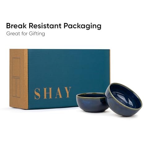 Shay Ceramic Veg Bowls Set of 6 for Dinner, 180ml, 6 Pieces - Blue Green | Katori Set of 6 | Glossy Finish | Porcelain | Ceramic Bowls Set of 6 | Dessert Bowl Set (Veg Bowl - Blue Green) - Image 5