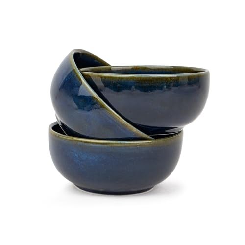 Shay Ceramic Veg Bowls Set of 6 for Dinner, 180ml, 6 Pieces - Blue Green | Katori Set of 6 | Glossy Finish | Porcelain | Ceramic Bowls Set of 6 | Dessert Bowl Set (Veg Bowl - Blue Green) - Image 4