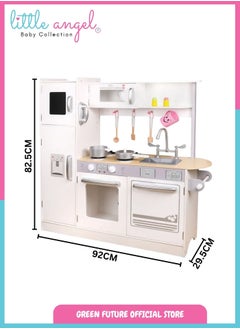 Kids Wooden Play Kitchen Set with Accessories, Pretend Cooking Toy for Toddlers with Oven, Sink, Storage, and Realistic Design for Role Play - pzsku/ZDB76EB3DCB15BF2C5368Z/45/_/1740579573/f617defb-f97c-49d2-80ad-2db3835919f2