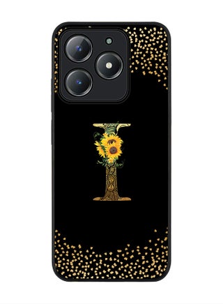 Custom Floral Monogram - I ( Black )