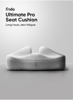 Frido Frido Ultimate Pro Seat Cushion (High Density) for Hip, Tailbone, Coccyx, Sciatica Pain Relief, Proprietary Hi-Per Foam Ergonomic Design, Contoured Cushion for Office or Home Chairs, Upto 100 Kg  - Image 2