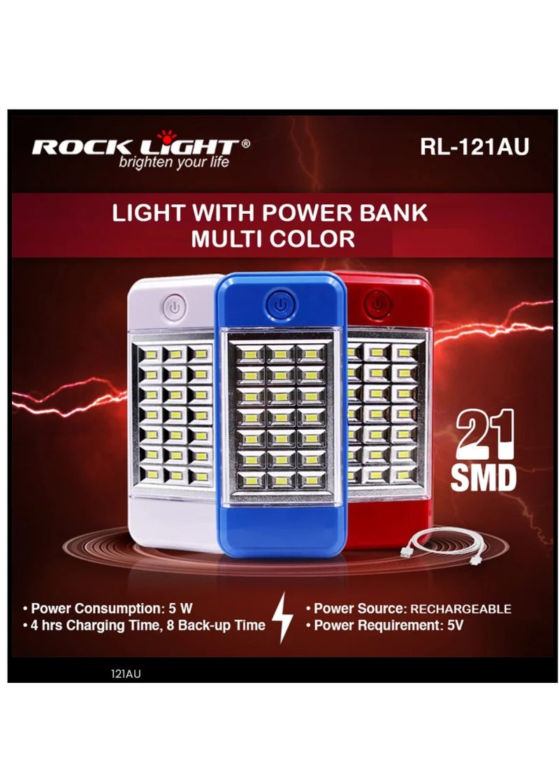 ROCK LIGHT Rocklight RL-121AU Emergency Light Rechargeable Power Bank with 21 SMD 