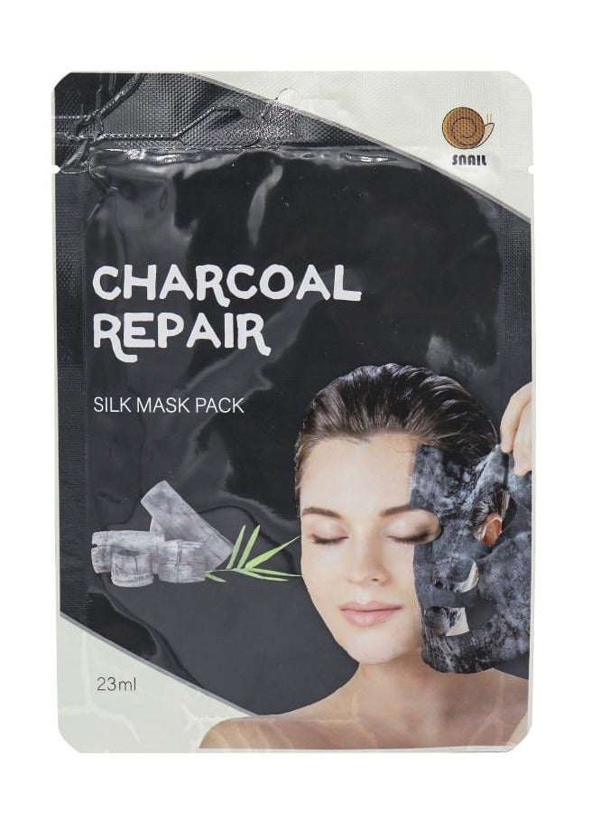 سنايل ماسك الفحم الحريري الكوري لتنعيم البشرة 3 قطع 23*3مل - Image 2
