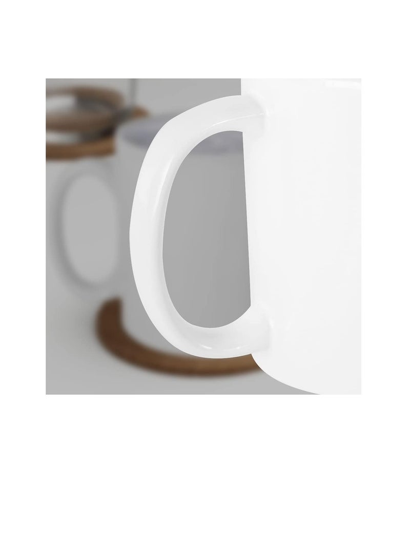 AKDC  Mugs 400ML Blank Plain White Large Handle Coffee Mug with Smash Proof Boxes (Pack of 24) - Image 3
