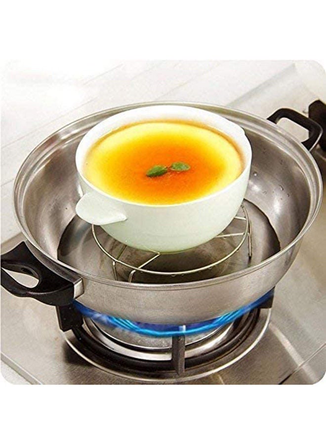 AKDC Hot Pot Holder Hot Dish Stand Plated Stainless TableTeapot Kitchen (Round 17 CM) - Image 4