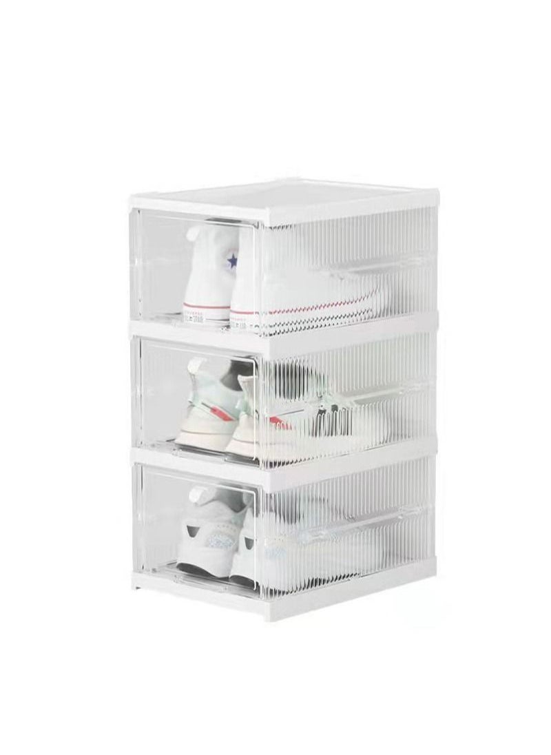 Generic NEW Clear Shoe Box Foldable Storage Plastic Transparent Door Home Closet Organizer Dustproof Antimoisture Collection Shoes Rack  - Image 1