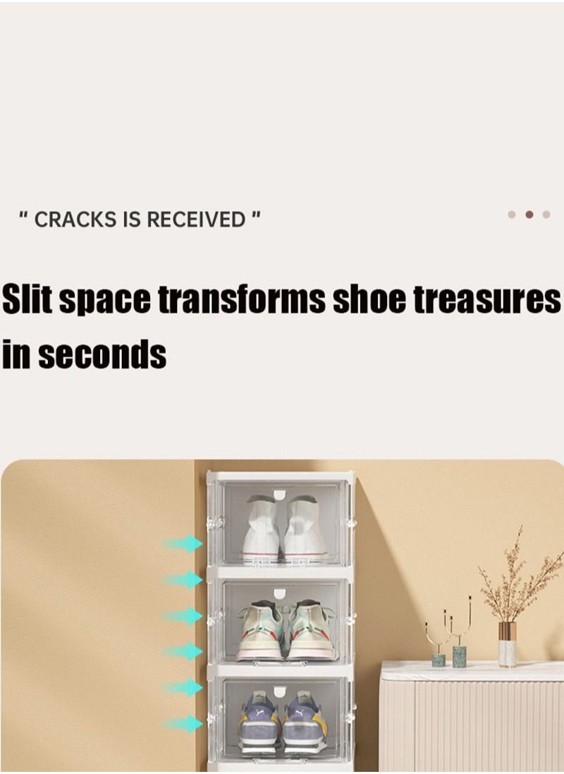 Generic NEW Clear Shoe Box Foldable Storage Plastic Transparent Door Home Closet Organizer Dustproof Antimoisture Collection Shoes Rack  - Image 5
