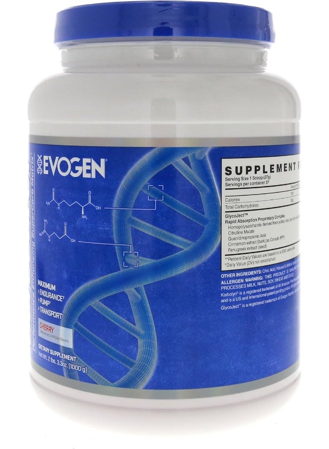 Evogen Nutrition مسحوق الكربوهيدرات إيفوجين نوتريشن غليكوجكت إكستريم كاربولين بنكهة الكرز 36 حصة - Image 4
