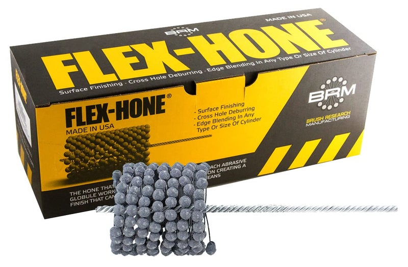 Flex-Hone Brush Research GB31412 FLEX-HONE®, 3-1/4" (83mm) Diameter, 120 Grit, Silicon Carbide, For Mild Steel, Stainless Steel, Cast Iron and Softer Ferrous Materials - Image 1