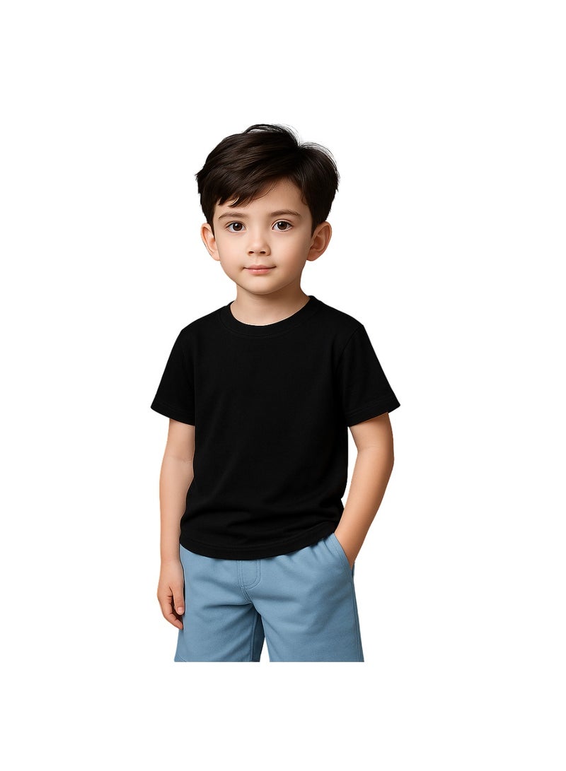 Printshop4me Kids Round Neck boys T Shirt 170 GSM Pure Cotton Basic Colors - Image 1