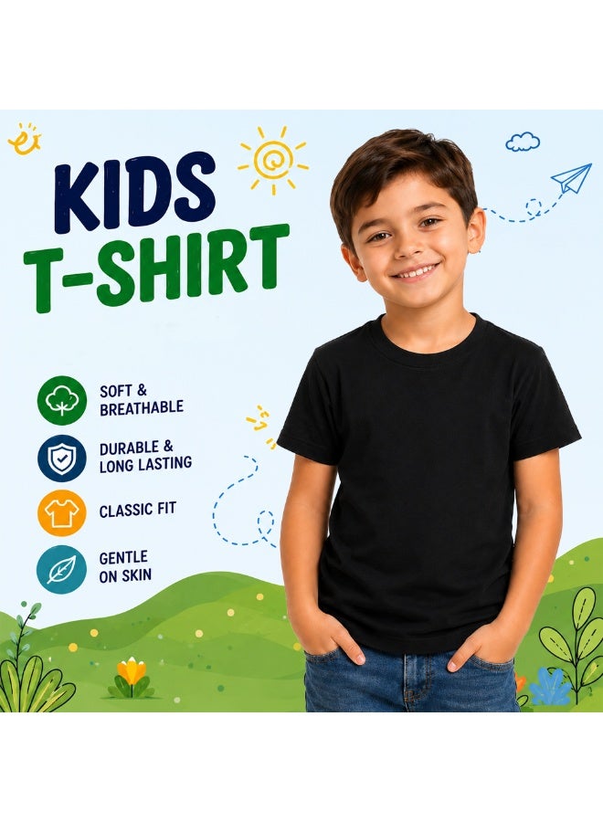 Printshop4me Kids Round Neck boys T Shirt 170 GSM Pure Cotton Basic Colors - Image 2