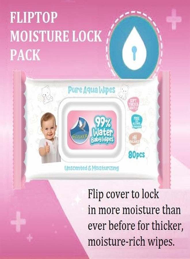 Glider Natural 99% Water-Based Baby Wipes with Aloe Vera & Vitamin E - Ultra Soft & Gentle for Newborns, Hypoallergenic & Paraben-Free (Pack of 6 - 480 Wipes) - Image 5