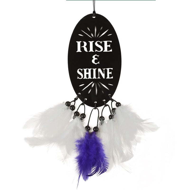 GLNRM سيارة، منزل، نافذة وحديقة لأجواء إيجابية لزينة السيارة المعلقة مصائد الأحلام (استيقظ وتألق) - Image 1